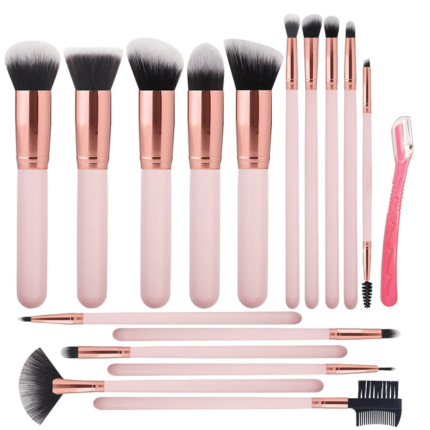 16 Makeup Brushes Suit Portable For Beginners - Memoriex 