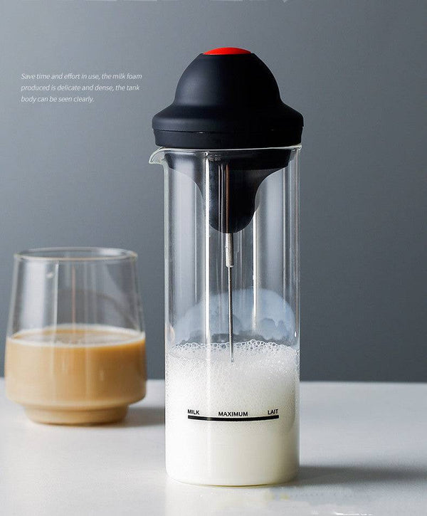 Electric Milk Frother for Coffee – Latte & Beverage Mixer Cup-0