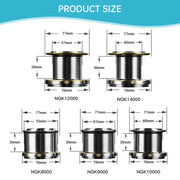 17+1BB 8000-14000 Series Aluminum Alloy Spool Fishing Reel, 4.8:1 Gear Ratio, Durable Long Casting for Baitcasting - Memoriex 