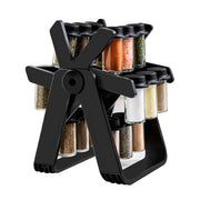18 Cans Of Rotating Ferris Wheel Glass Seasoning Rack Set Seasoning Bottle Seasoning Jar Seasoning Jar - Memoriex 