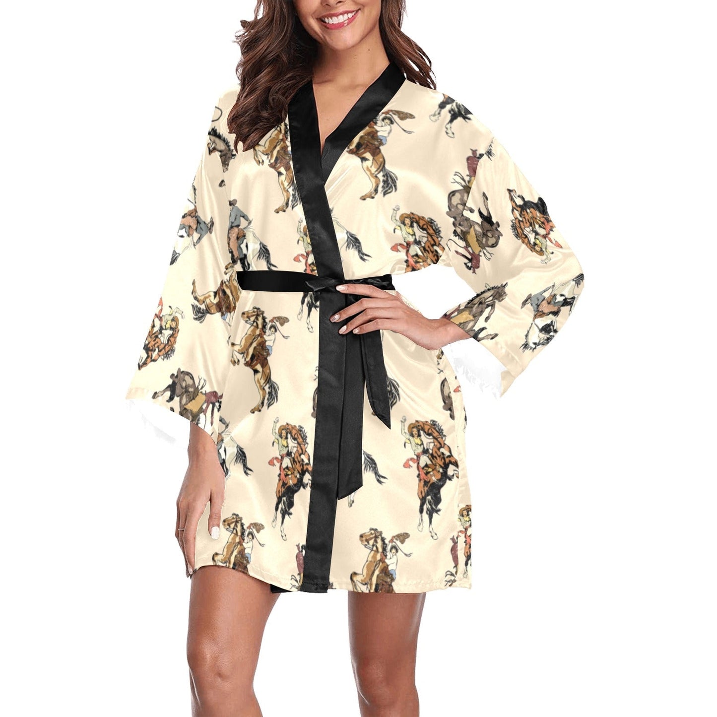 Vintage Cowgirl Women's Lounge Kimono Robe by Baha Ranch Western Wear-1