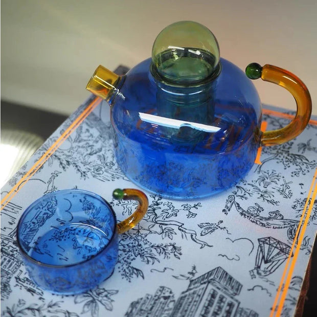Creative Heat Resistant Glass Teapots Pitcher Suitable Household Teaware Lover Tea Sets Kettle Water Cup Bottle Cooker Usable - Memoriex