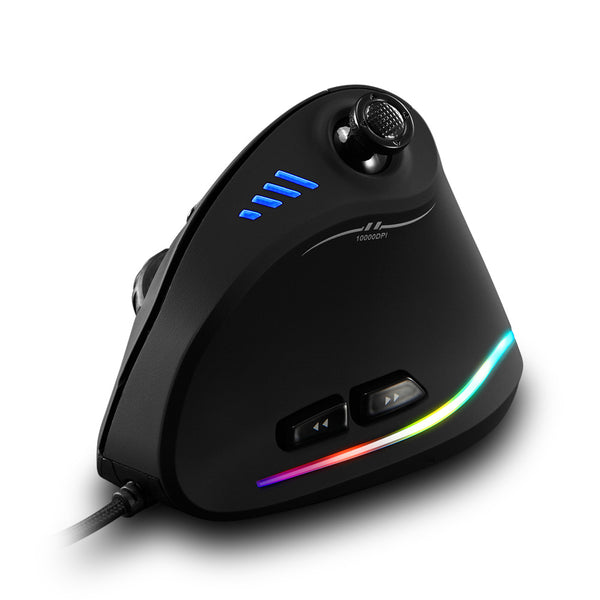 C18 RGB Wired Vertical Gaming Mouse with Joystick-Style Grip
