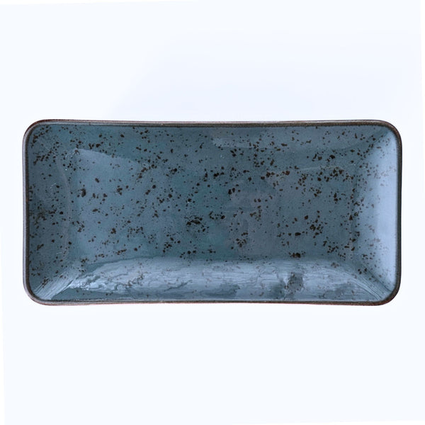 Porcelain Serving Plate - Fairlie Series, Forest Green - 30x15cm-0