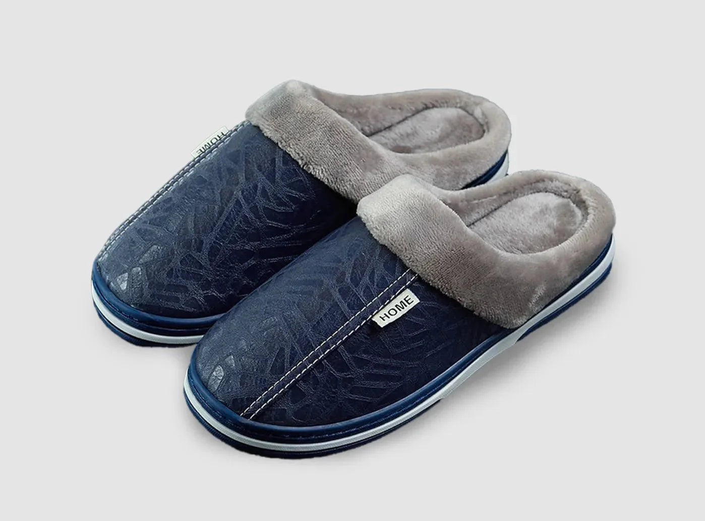 FitVille Men's Plush House Slippers-5