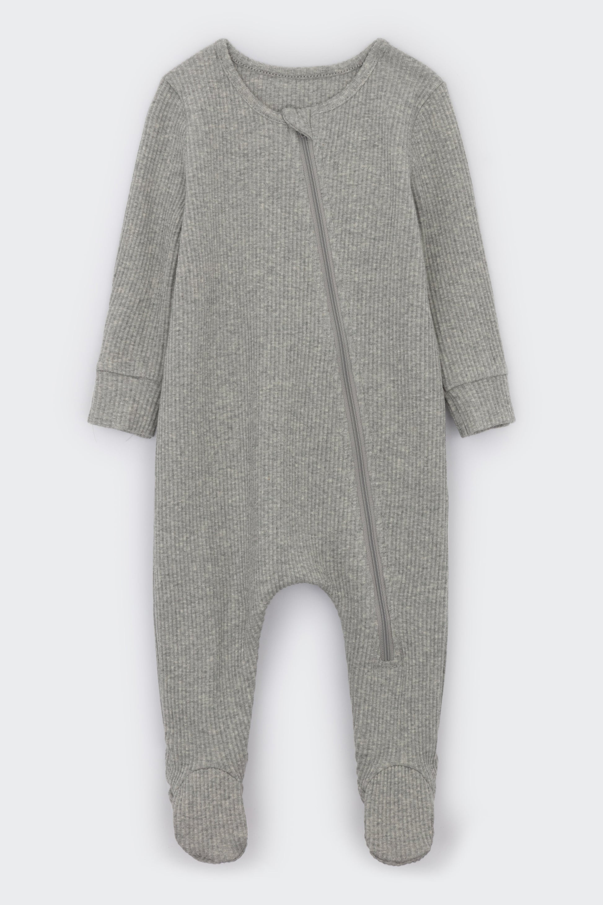 Dove Grey Zip Sleepsuit-2