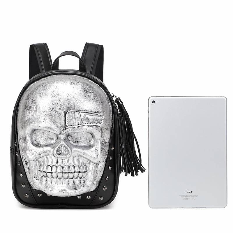 Unisexs 3D Skull Backpack ,Leisure  Backpack ,Halloween Skull Backpack Small-4