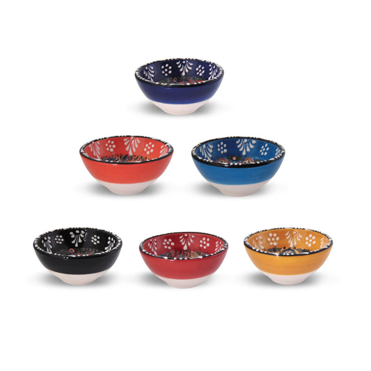 Handmade Ceramic Bowls Set of 6 Tulip 8cm-0