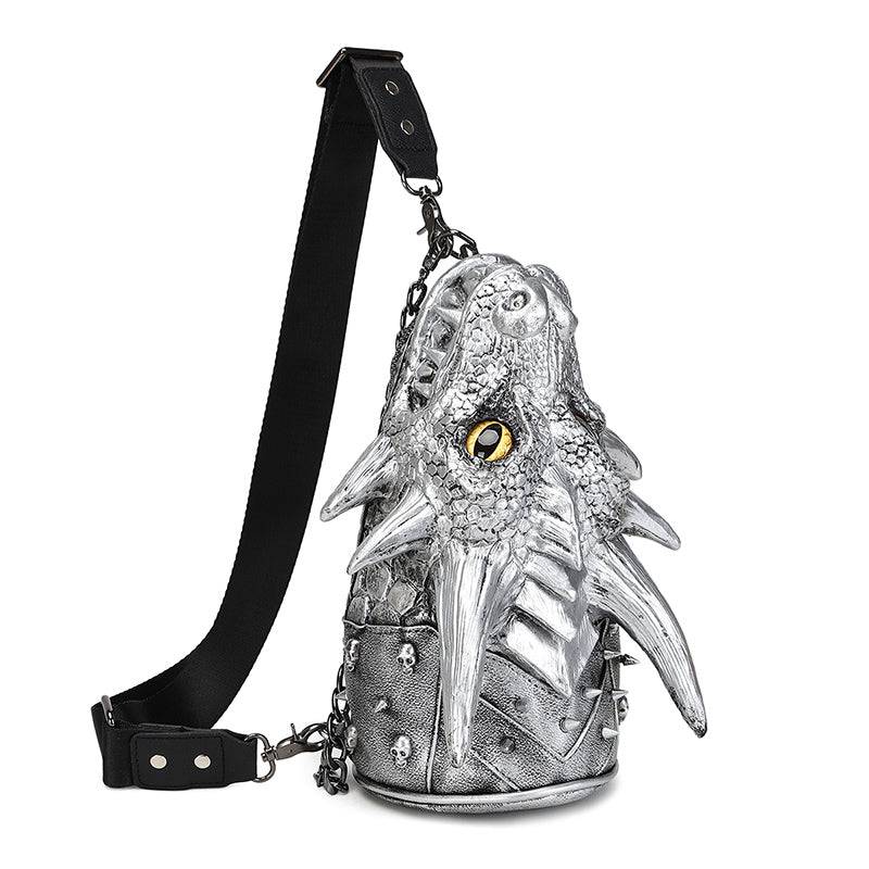 3D Backpack ,3d Chest Sling Messenger Bags Fashion Multi-Way Dragon Head Crossbody Bag-3