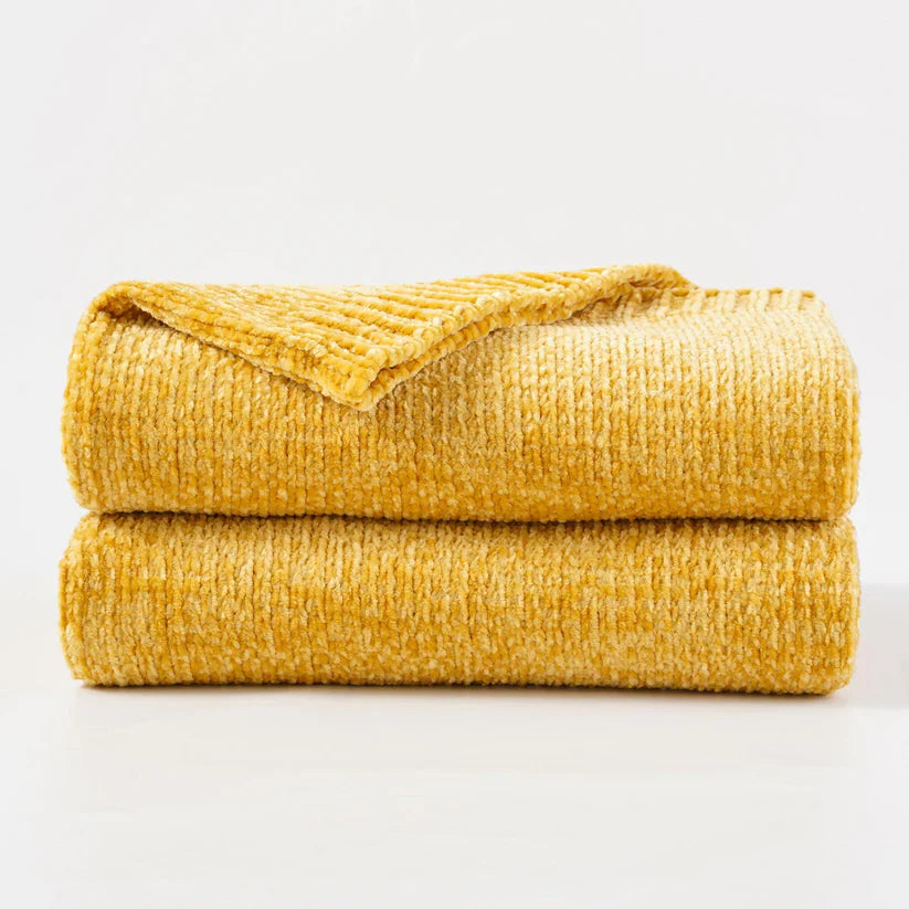 Textured Chenille Knit Throw Blanket-8