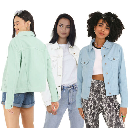 Ladies Brave Soul Blooms Denim Jacket-0