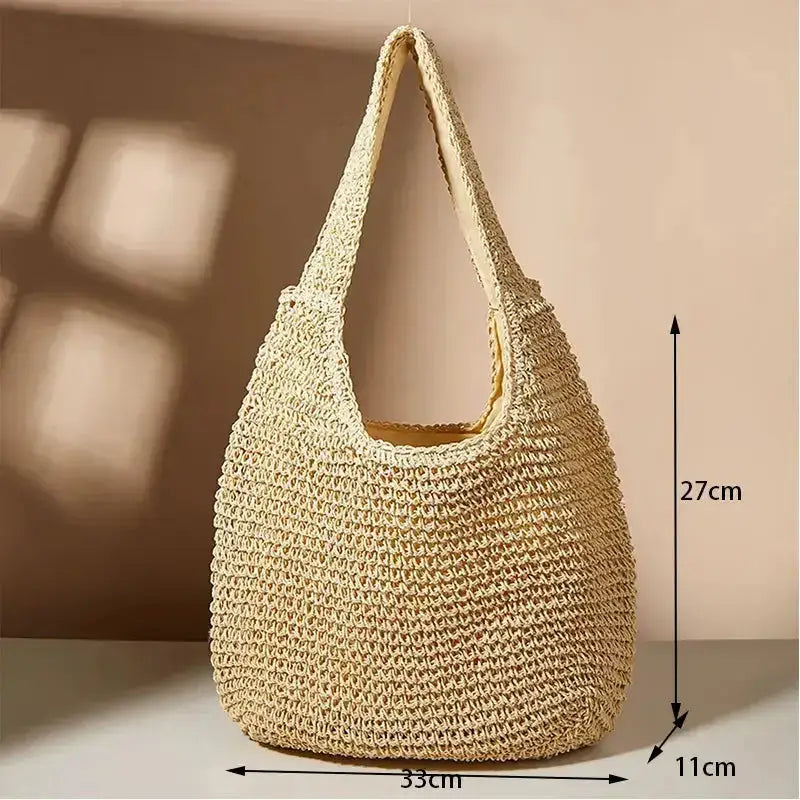 Hand Woven  Rattan Tote Bag-2