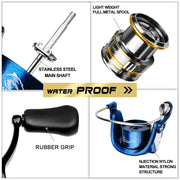 1pc metal spinning wheel speed ratio 5.2:1, far into Luya wheel can be sea fishing boat fishing outdoor fishing gear - Memoriex 