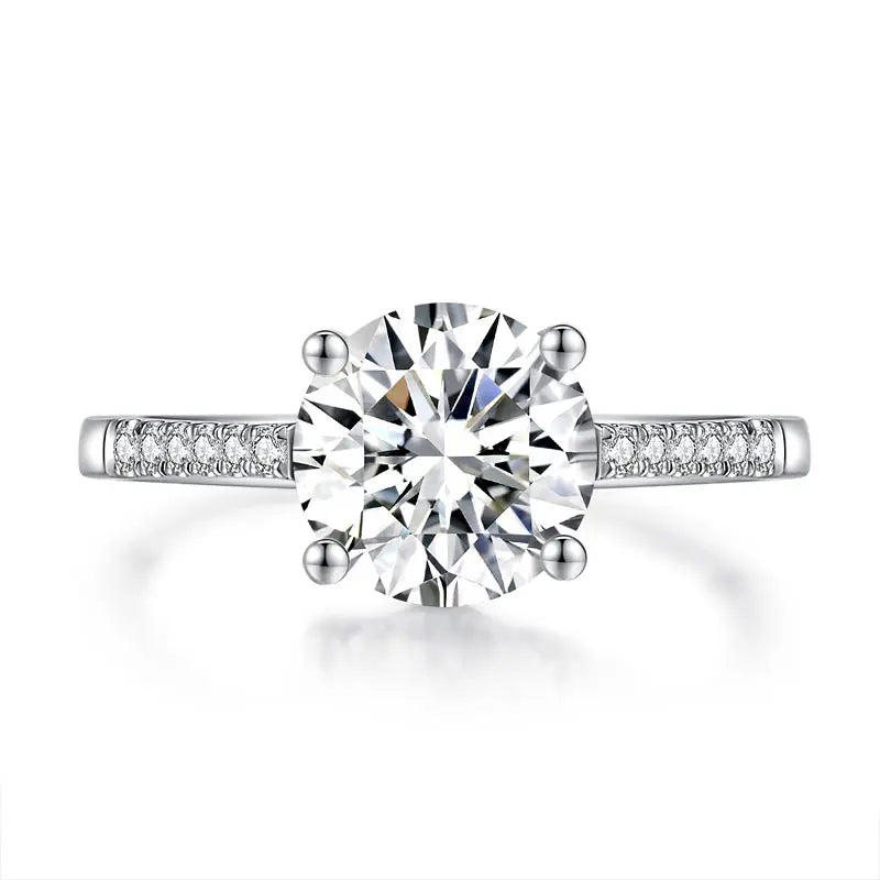 2 Carat Moissanite Diamond (8 mm) Engagement Ring 925 Sterling Silver MFR8347-7