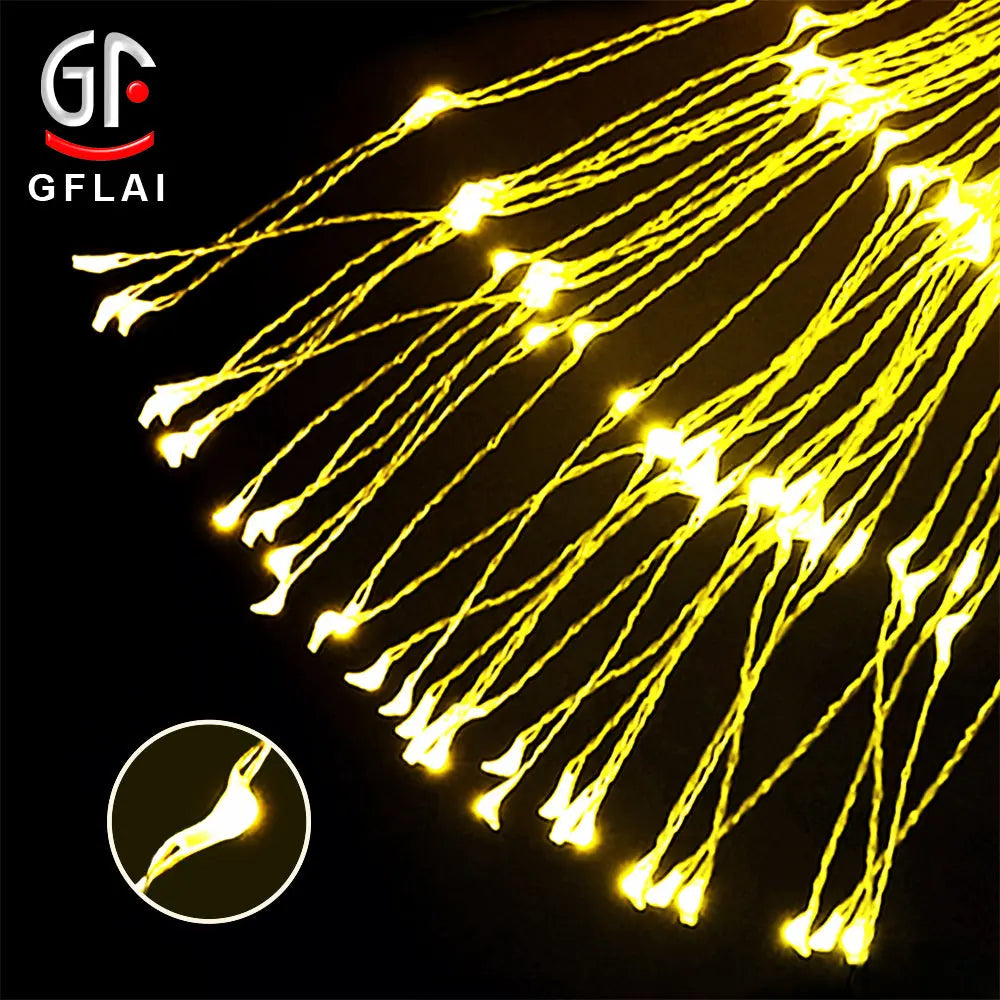 2 Pack Firework Lights Led Copper Wire Starburst String Lights-3