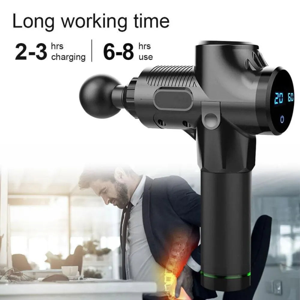 Vibe Geeks LCD display massage gun deep muscle massage- AU, EU, UK, US Plug-4