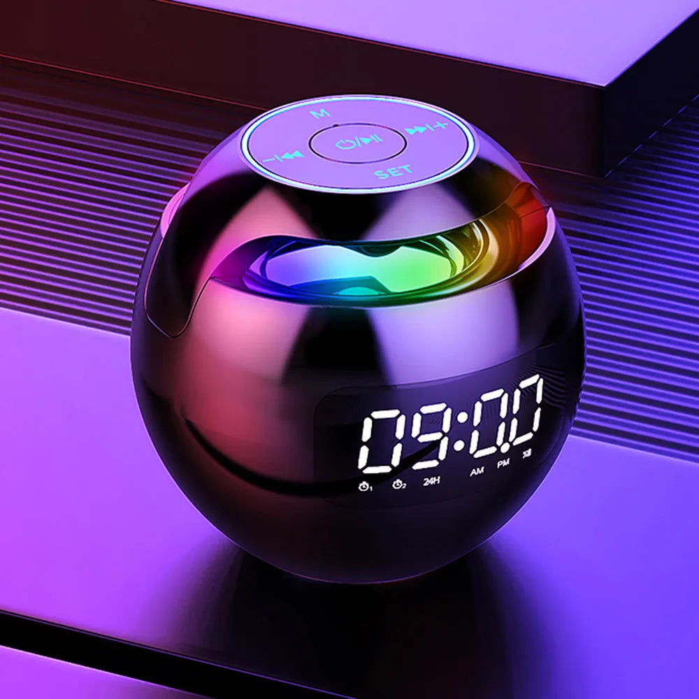 Vibe Geeks Wireless USB Rechargeable Spherical Speaker and Digital Clock-2