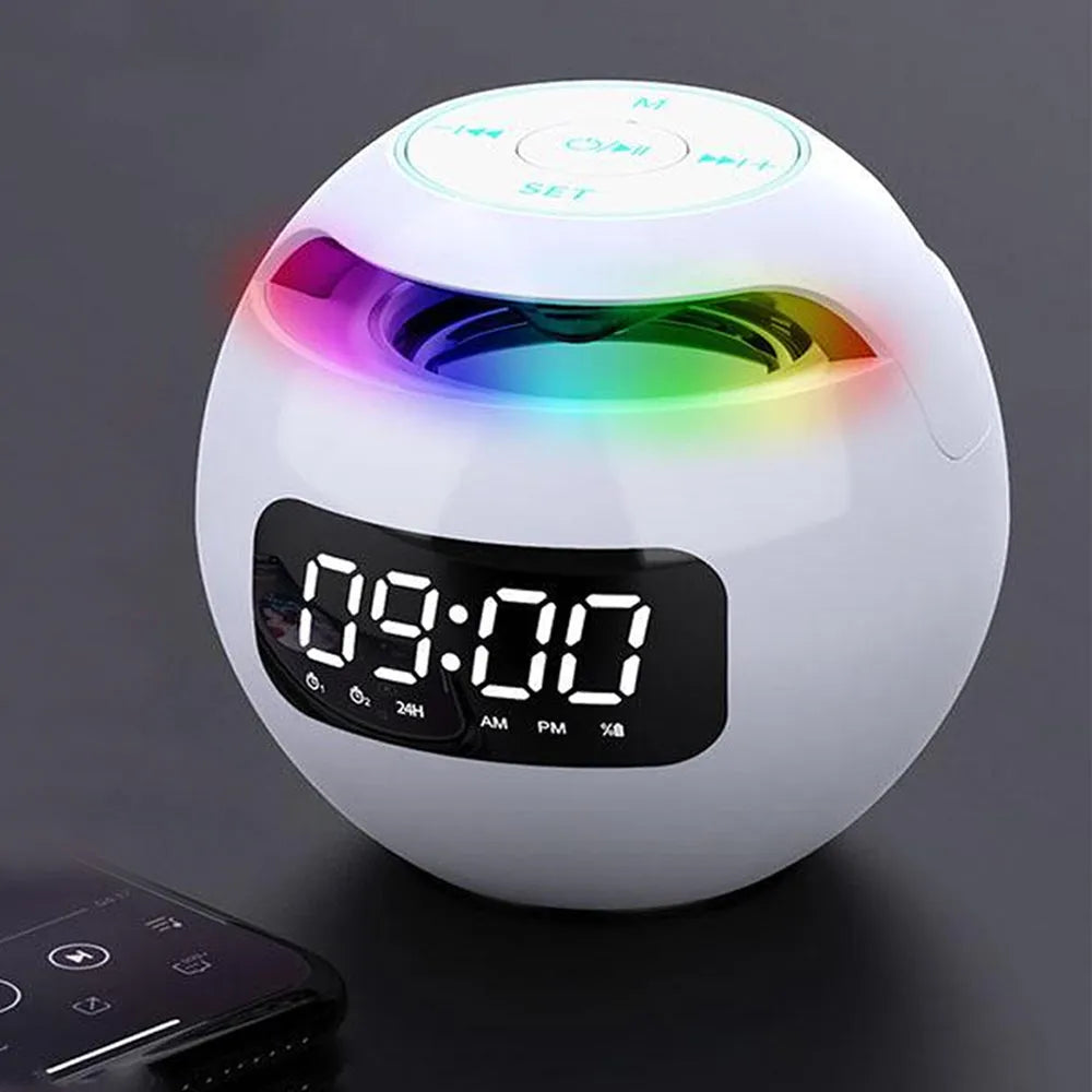 Vibe Geeks Wireless USB Rechargeable Spherical Speaker and Digital Clock-7