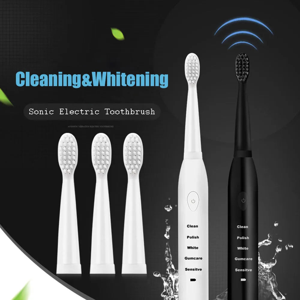 Vibe Geeks Ultrasonic Rechargeable Electronic Washable Toothbrush- USB Charging-3