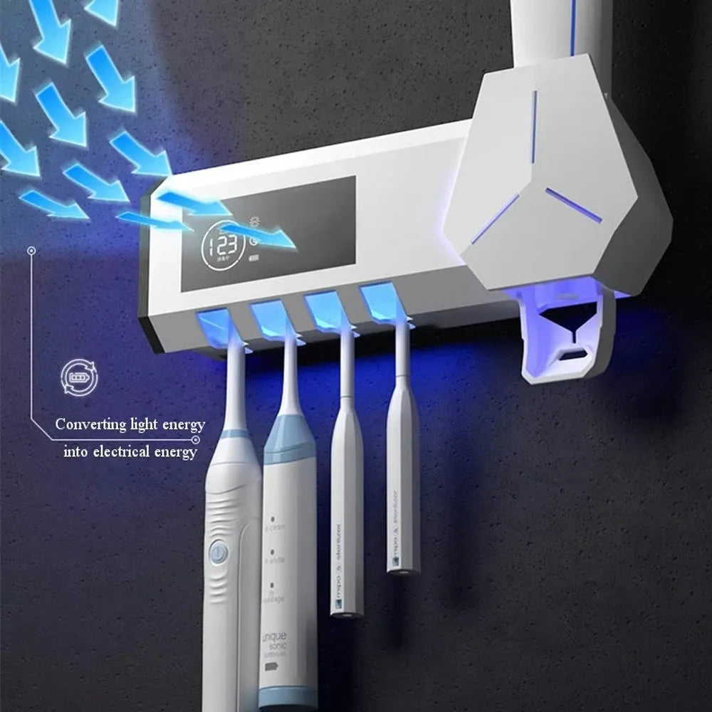 Light Charging Smart UV Toothbrush Sterilizer Bathroom Kit-7