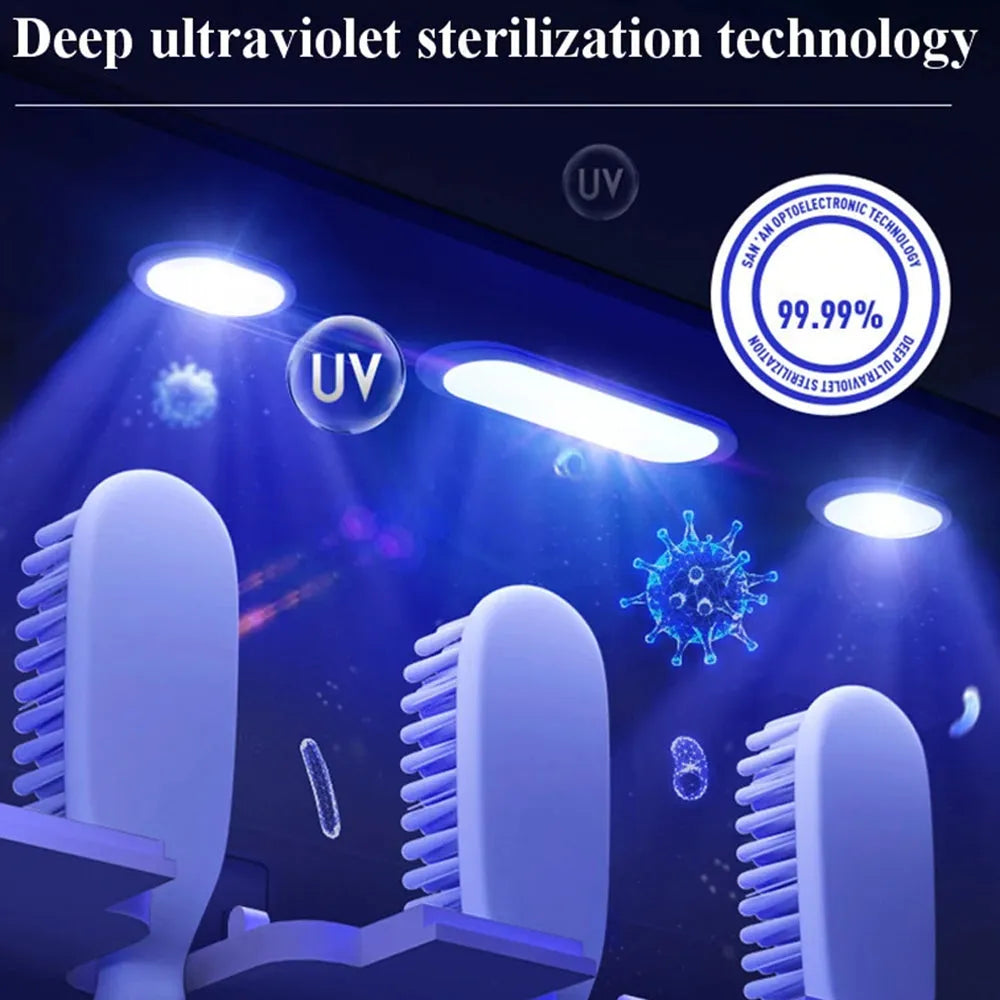 Light Charging Smart UV Toothbrush Sterilizer Bathroom Kit-9