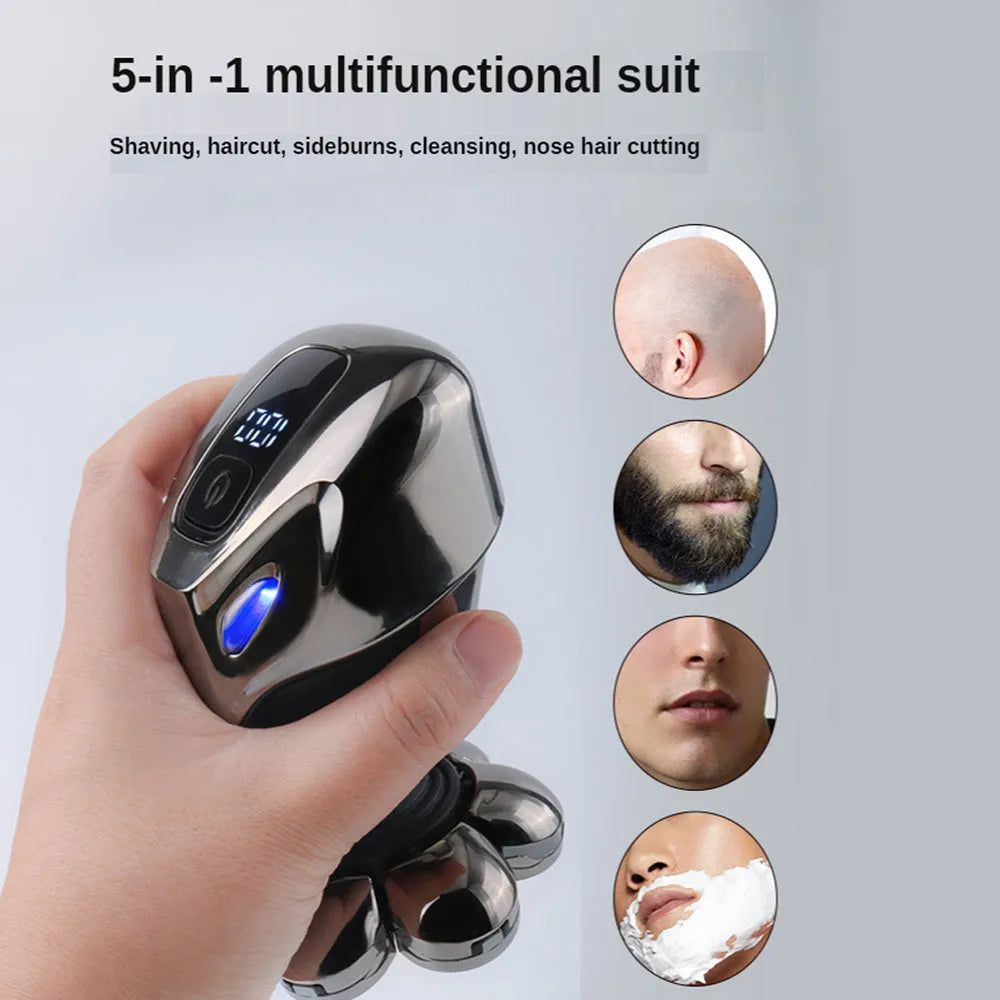 USB Rechargeable 7 Head Electric Shaver with LED Display-5