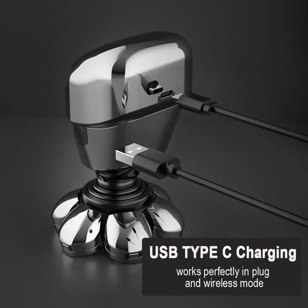 USB Rechargeable 7 Head Electric Shaver with LED Display-10