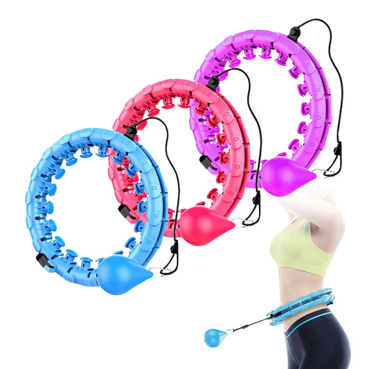  Adjustable and Detachable Abdominal Exercise Hula Hoop-0