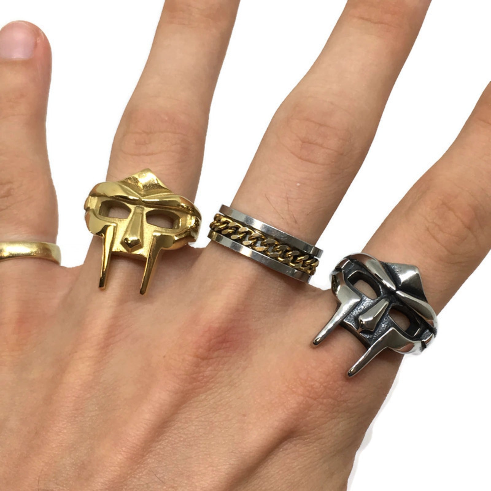 MF DOOM Steel Mask Ring-1