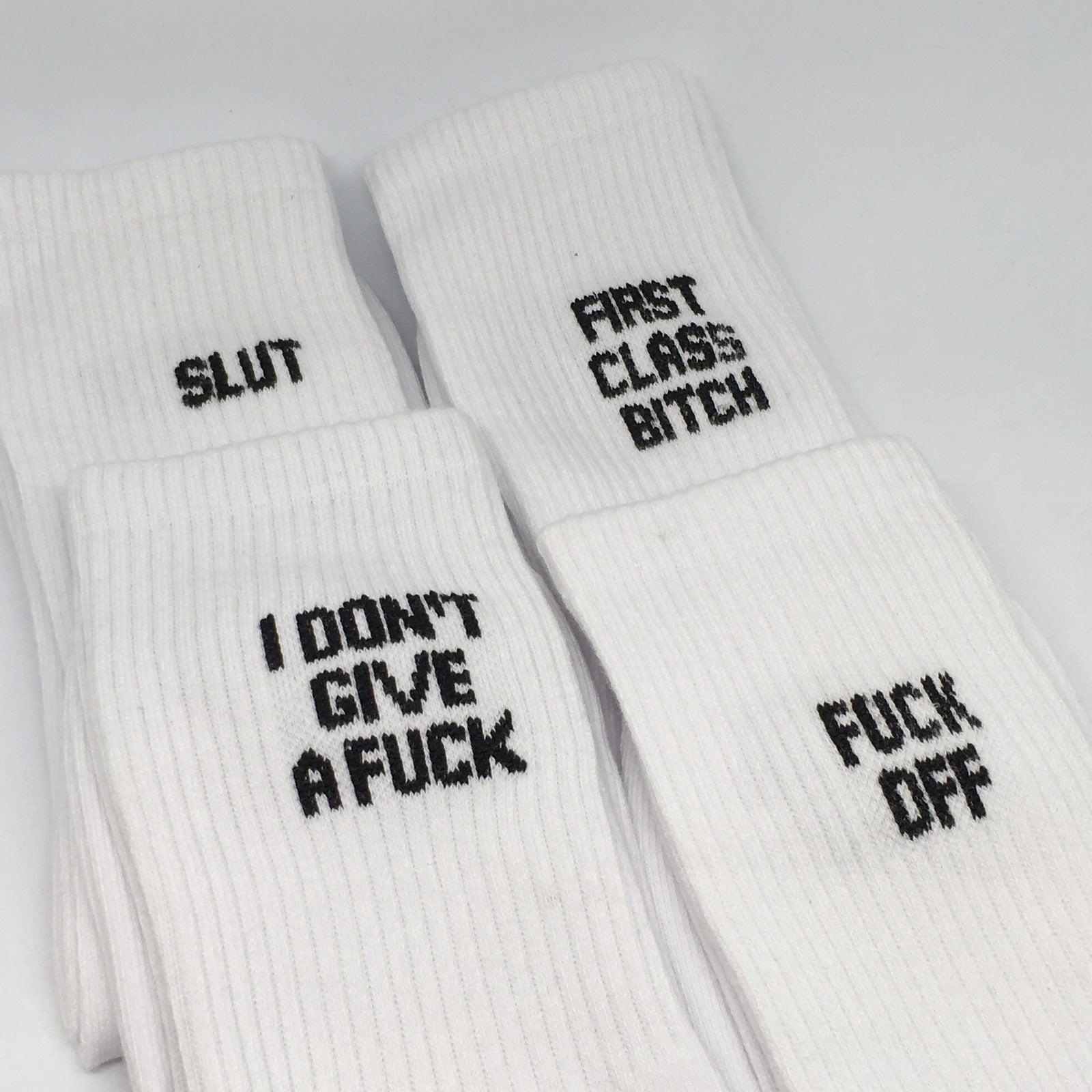 Swear Word Cotton Socks-0