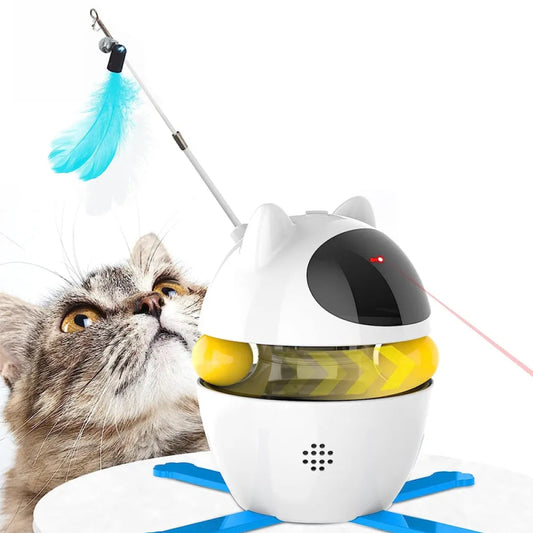 Vibe Geeks Interactive Indoor Electric Laser and Chasing Cat Toy –USB Charging-0