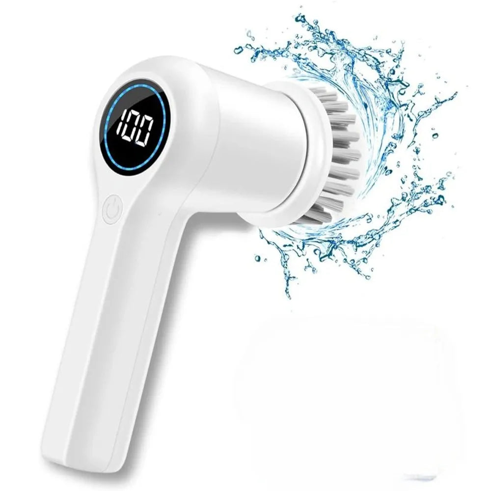  Portable Cordless Electric Spin Scrubber Multifunctional Cleaning Brush USB -Rechargeable-0