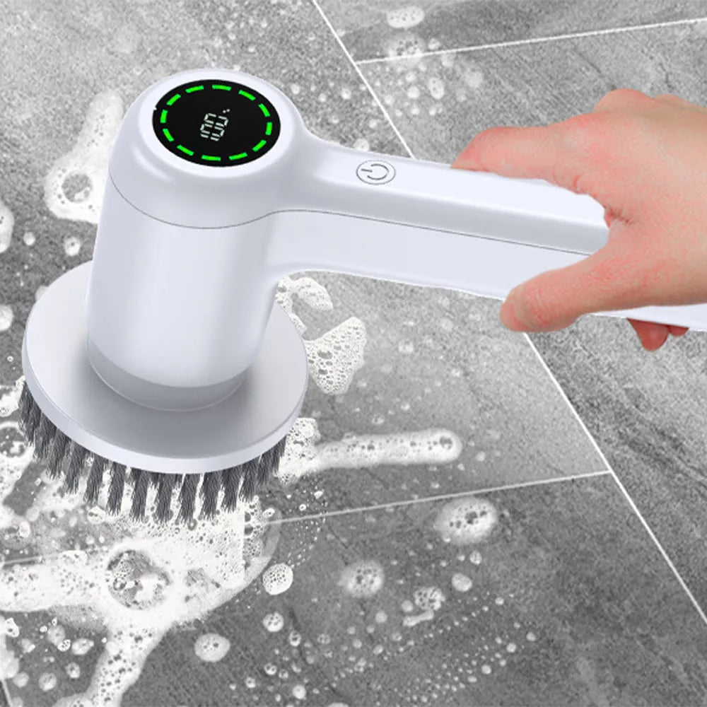  Portable Cordless Electric Spin Scrubber Multifunctional Cleaning Brush USB -Rechargeable-5