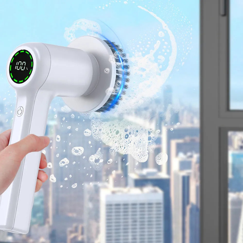  Portable Cordless Electric Spin Scrubber Multifunctional Cleaning Brush USB -Rechargeable-7