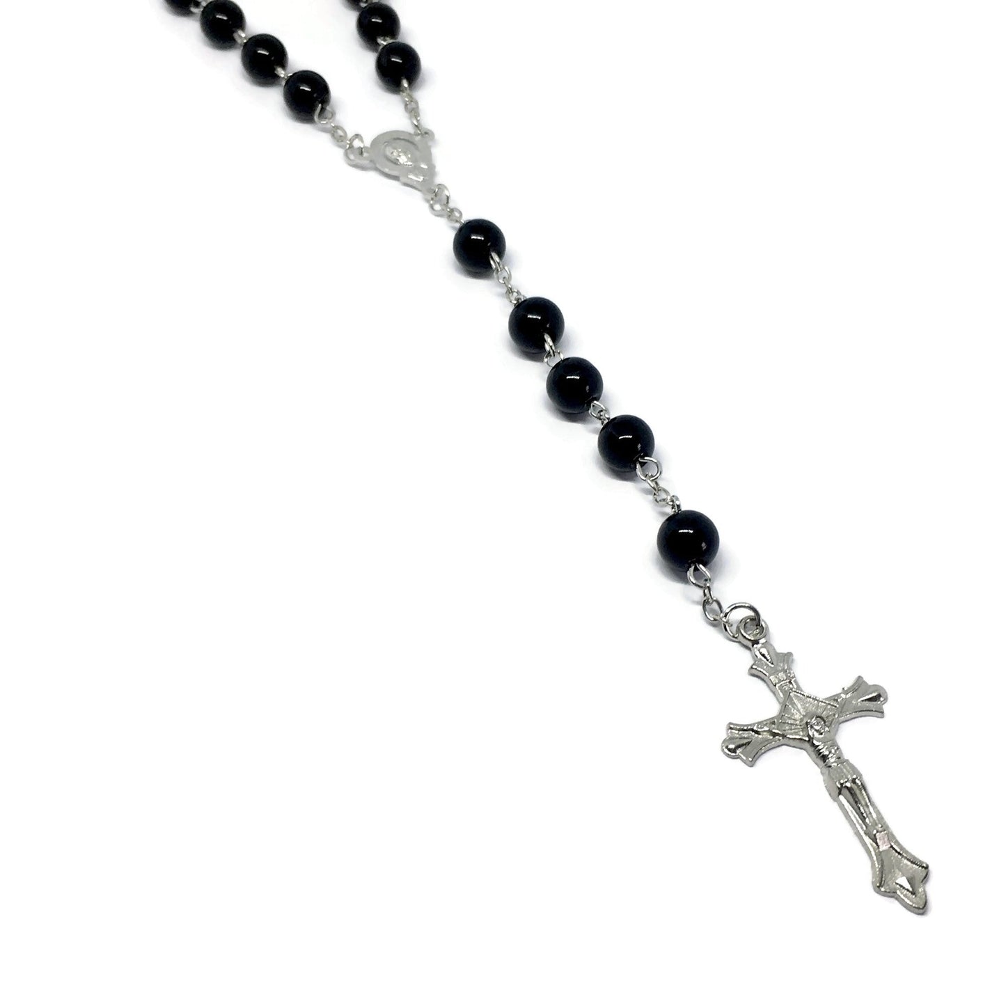 Virgin Mary Rosary Necklace-0