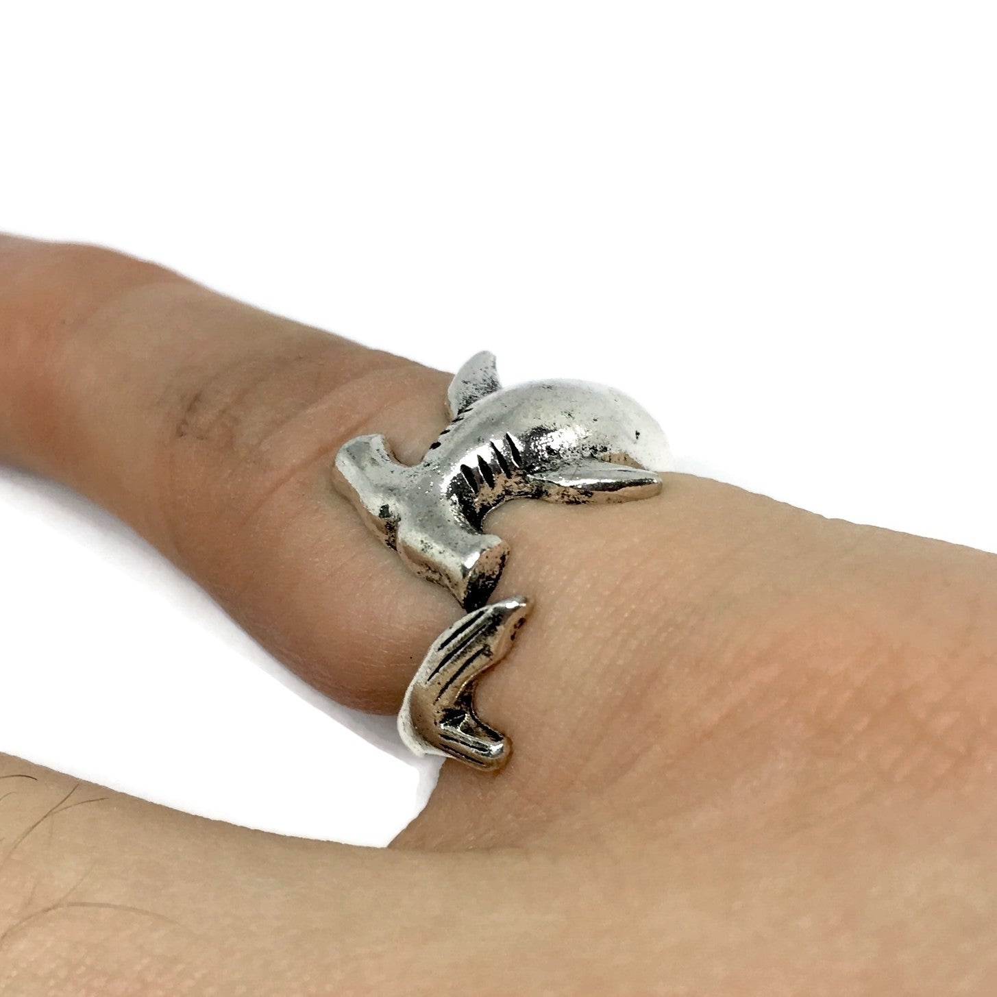 Hammerhead Shark Band Ring-0