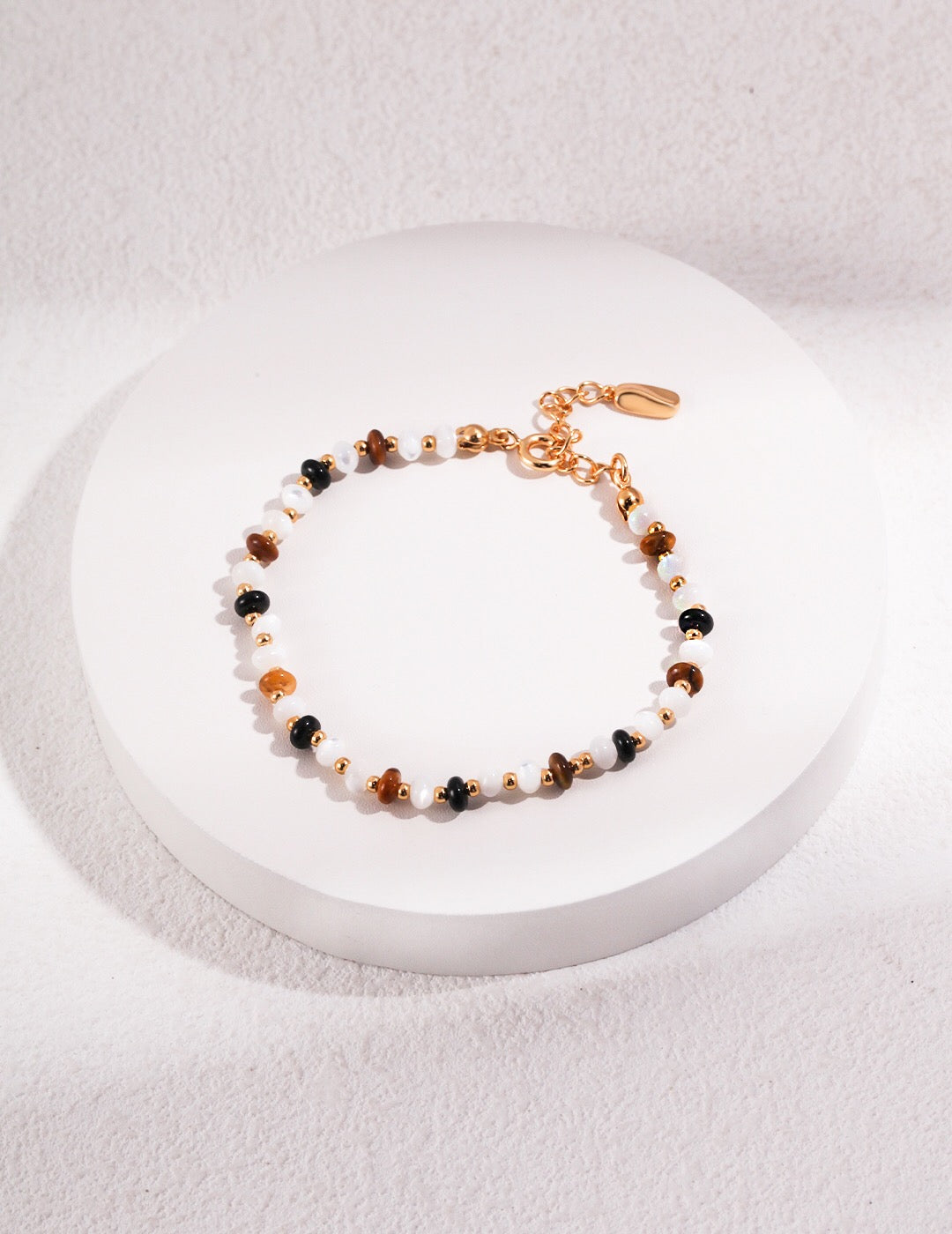 Tiger Eye Stone With Black Onyx Bracelet-0