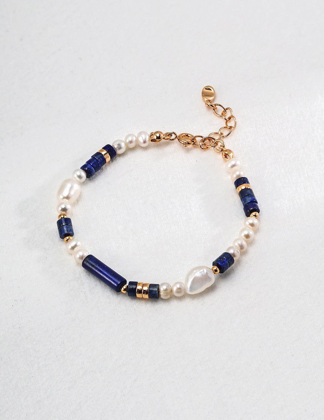 Natural Lapis Lazuli Pearl Bracelet-0