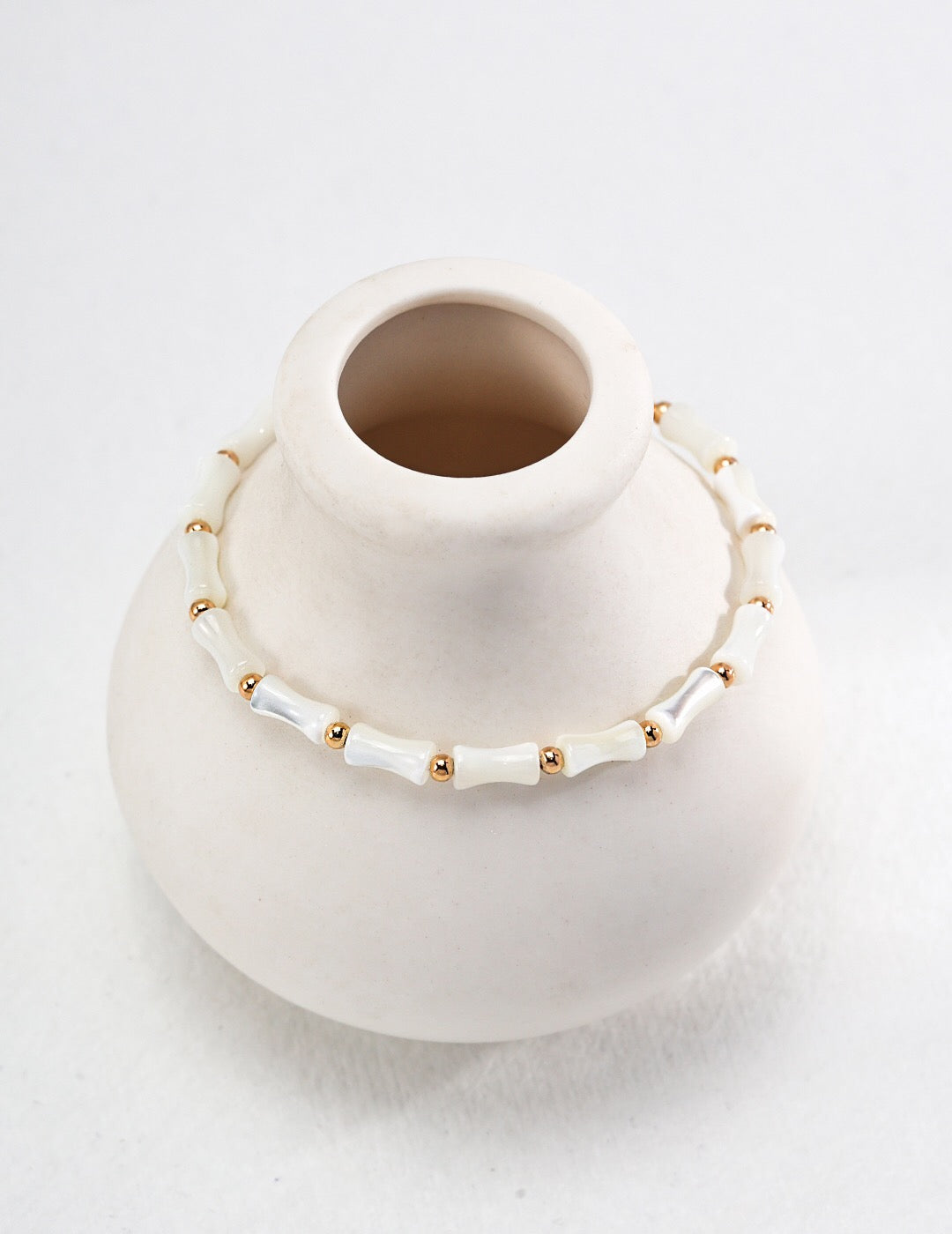 White Bamboo Bracelet-1