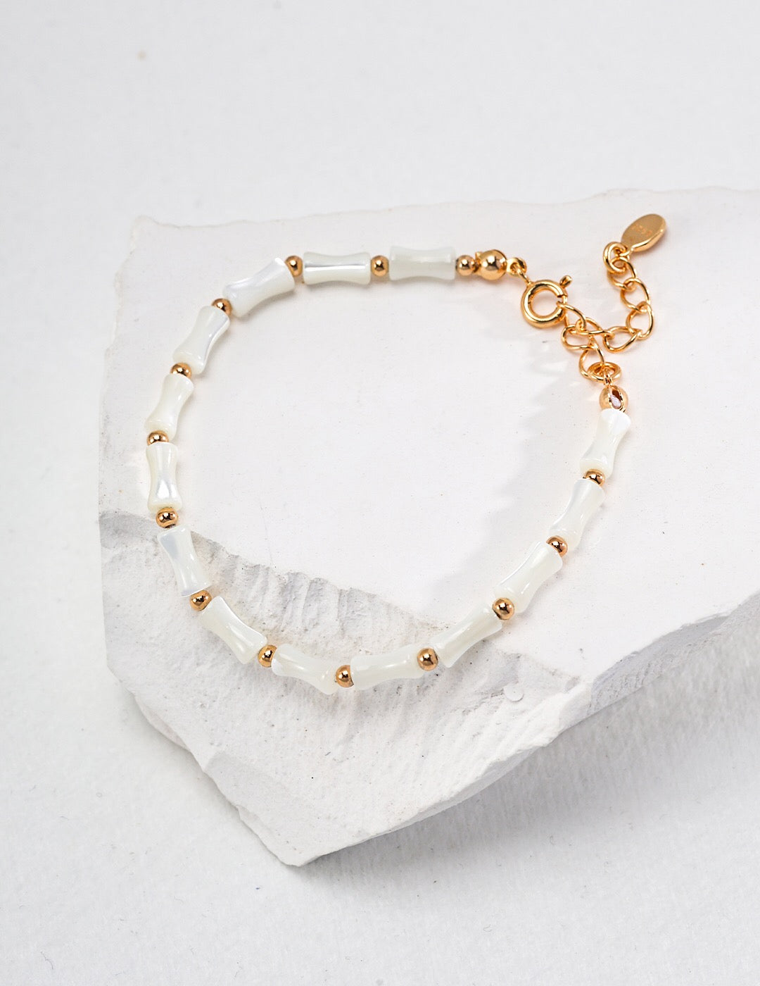 White Bamboo Bracelet-2