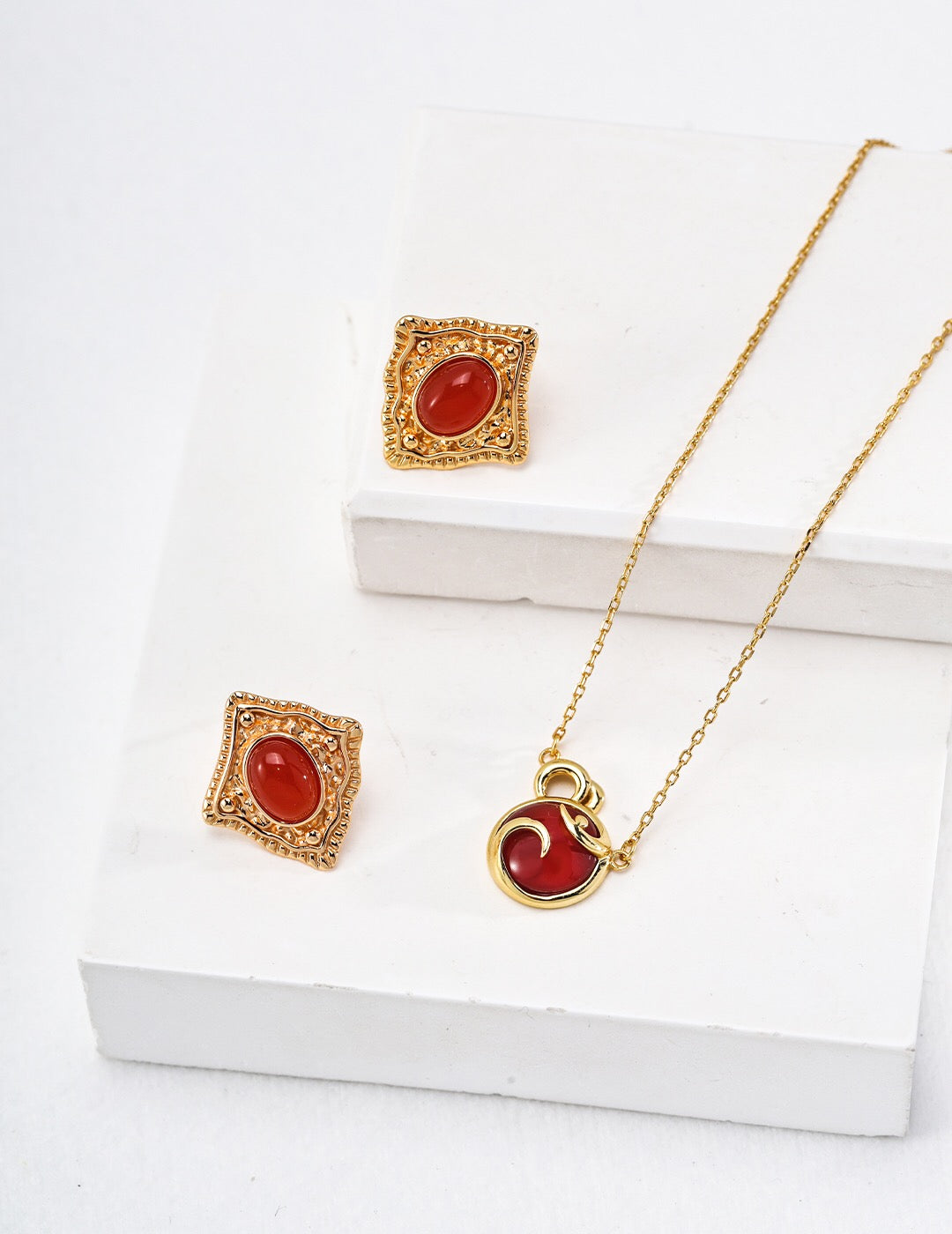 Red Agate Necklace-2