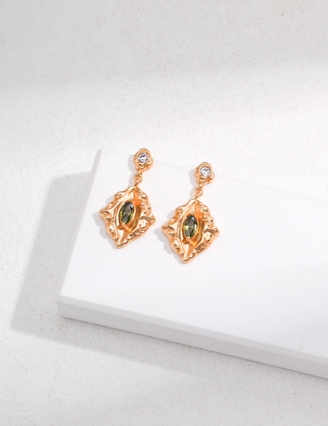 Vintage Style Zircon Earrings-0