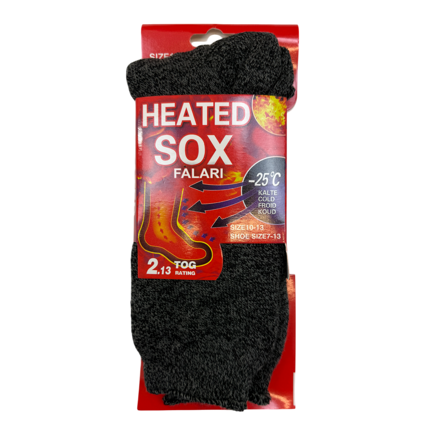 Mens 2.13 Tog Heated Fleece Lined Thermal Socks - Pack of 3-2