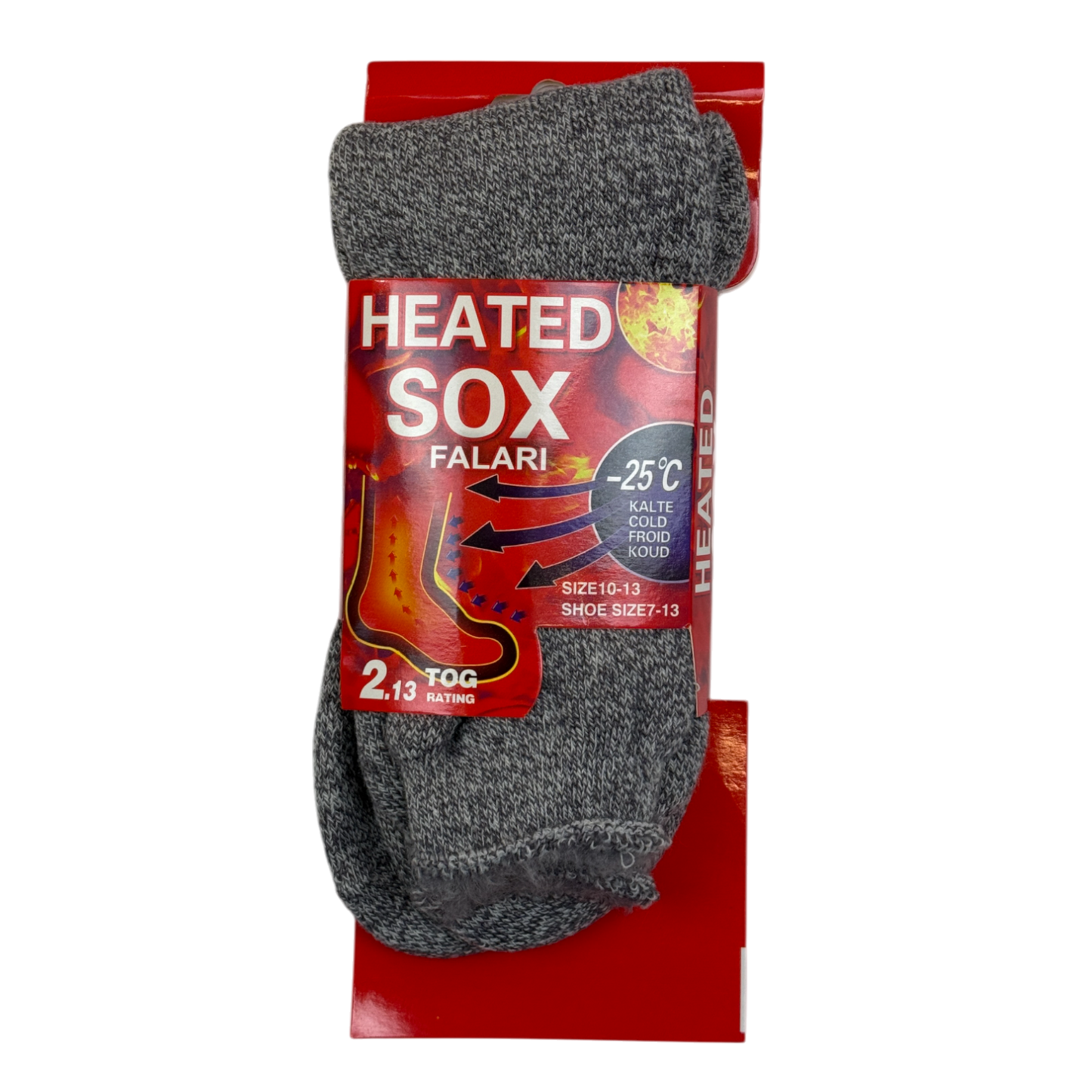 Mens 2.13 Tog Heated Fleece Lined Thermal Socks - Pack of 3-3