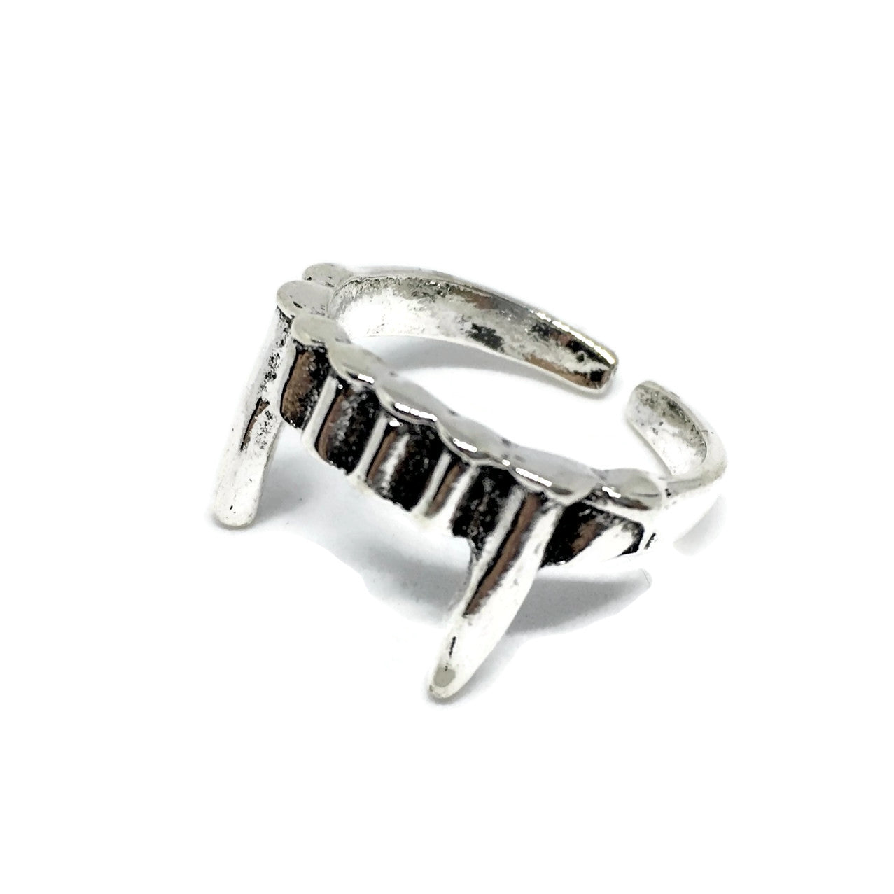 Vampire Fangs Adjustable Band Ring-3