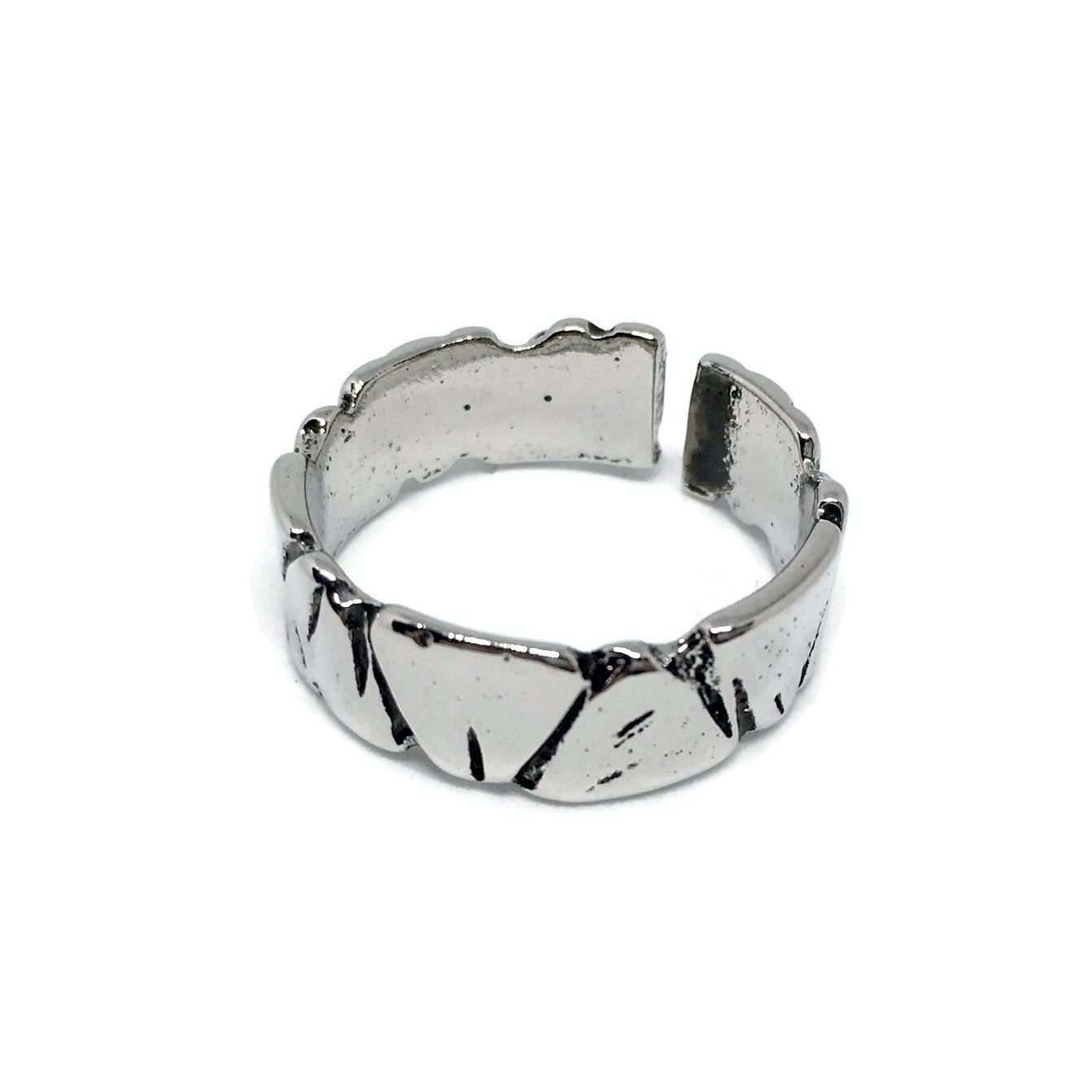 Broken Outlined Adjustable Band Ring-2