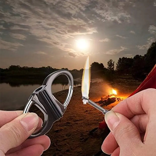 2025 Metal Keychain Lighter, ignite, waterproof, black - Memoriex