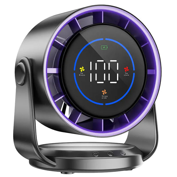 2025 New 100-Speed High - Speed Circulating Fan for Home. 6 - Inch Charging Digital Display, Turbo Desktop Electric Fan - Memoriex 