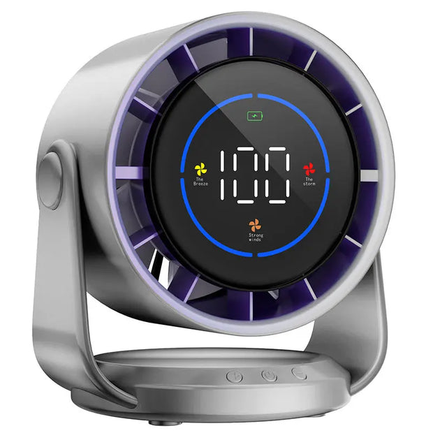 2025 New 100-Speed High - Speed Circulating Fan for Home. 6 - Inch Charging Digital Display, Turbo Desktop Electric Fan - Memoriex 