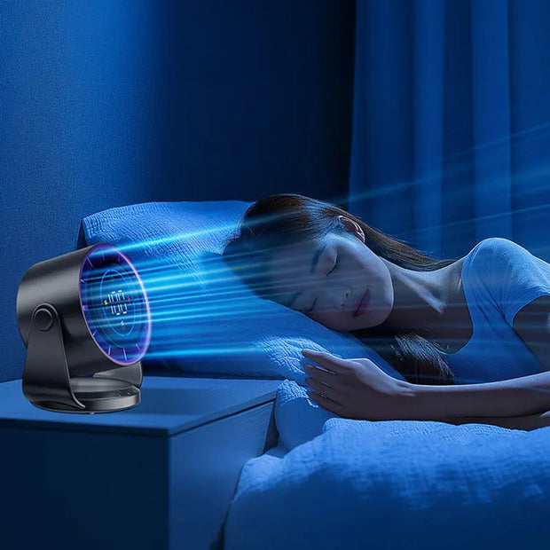 2025 New 100-Speed High - Speed Circulating Fan for Home. 6 - Inch Charging Digital Display, Turbo Desktop Electric Fan - Memoriex 